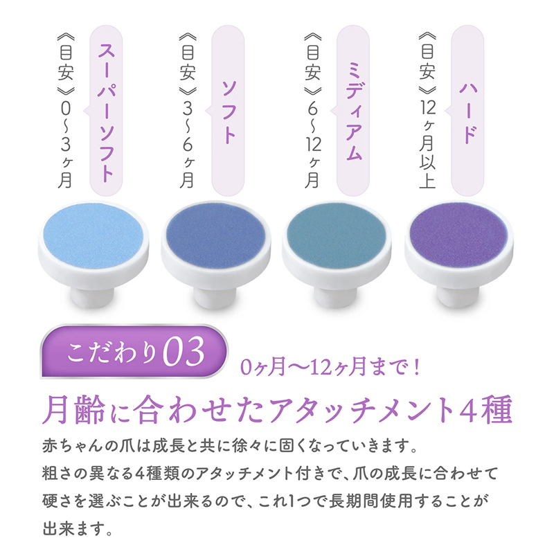 シースター 電動つめやすり S-901 赤ちゃん 電動爪やすり 電動爪削り 爪やすり お手入れ 爪切り ベビー 子ども 新生児 ネイルケア 電池式 BPAフリー 0才 1才 2才