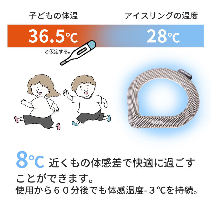 アイスリング SUO ICE RING キッズサイズ 男の子 女の子 子供服 ベビー クールリング ネッククーラー かわいい 熱中症対策 暑さ対策