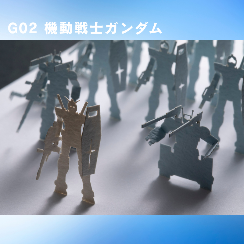 ペーパークラフト 機動戦士ガンダム 1/700 建築模型用添景セット G01