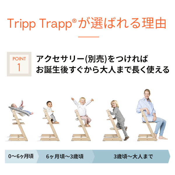 ストッケ STOKKE トリップトラップ オーク Tripp Trapp Oak  日本正規品 正規販売店 レビュー特典あり ハイチェア キッズチェア リビングチェア 高級