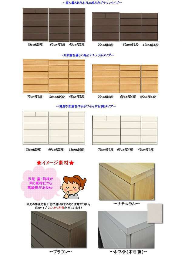 7日までポイント5倍！ 頑丈薄型チェスト 収納棚 5段 幅90cm ブラウン