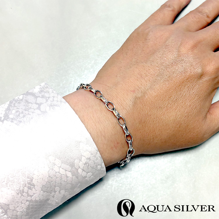 AQUA SILVER（アクアシルバー） ゆらぎ シルバー ブレスレット Medium