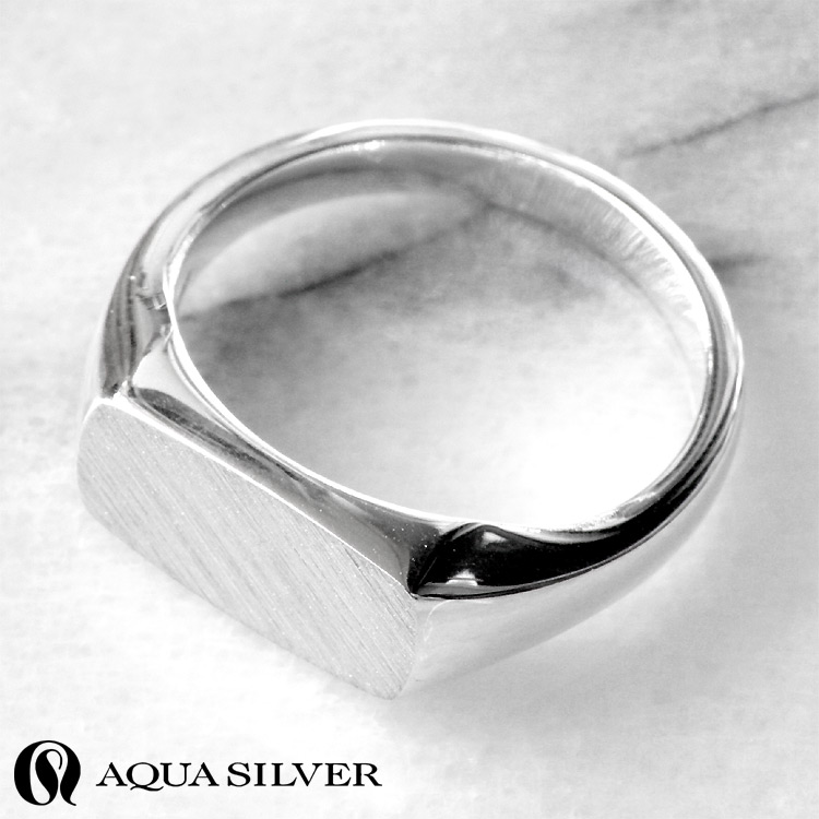 AQUA SILVER（アクアシルバー） シグネット シルバー リング 指輪