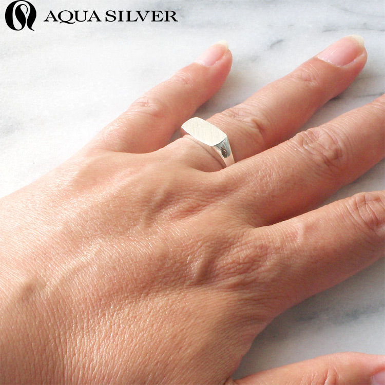 AQUA SILVER（アクアシルバー） シグネット シルバー リング 指輪