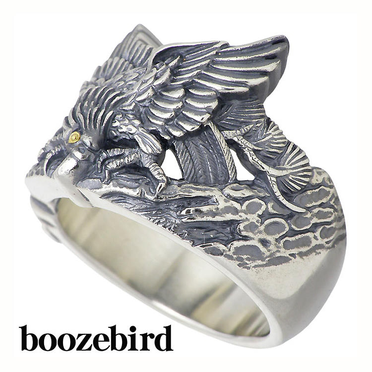 5日までポイント5倍 ブーズバード boozebird 松に鷹 シルバー リング
