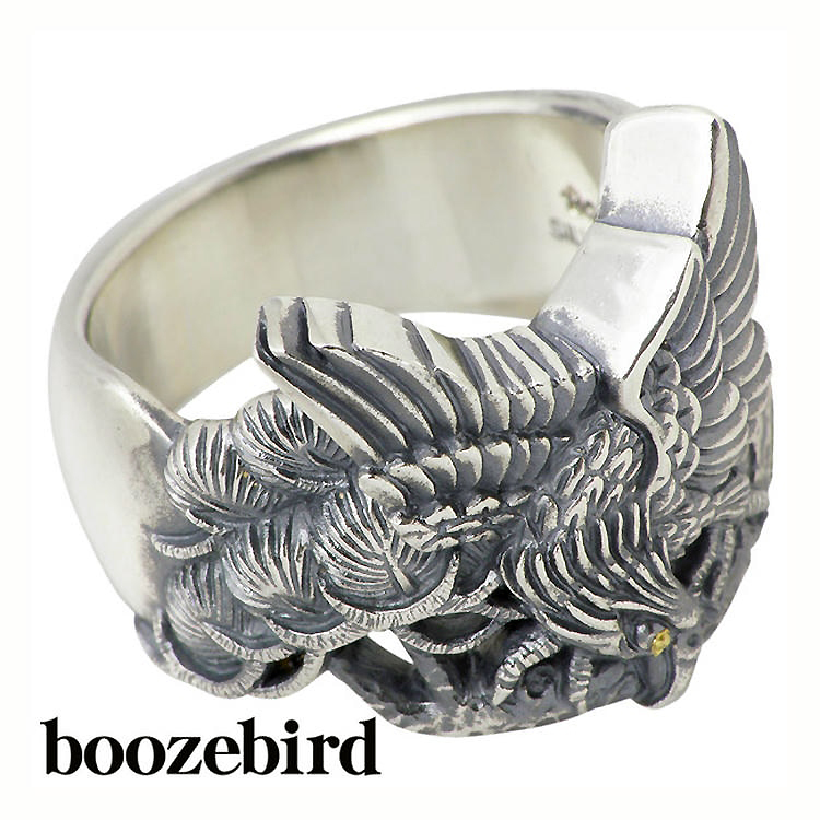 ブーズバード boozebird 松に鷹 シルバー リング 指輪 K24 13〜30号