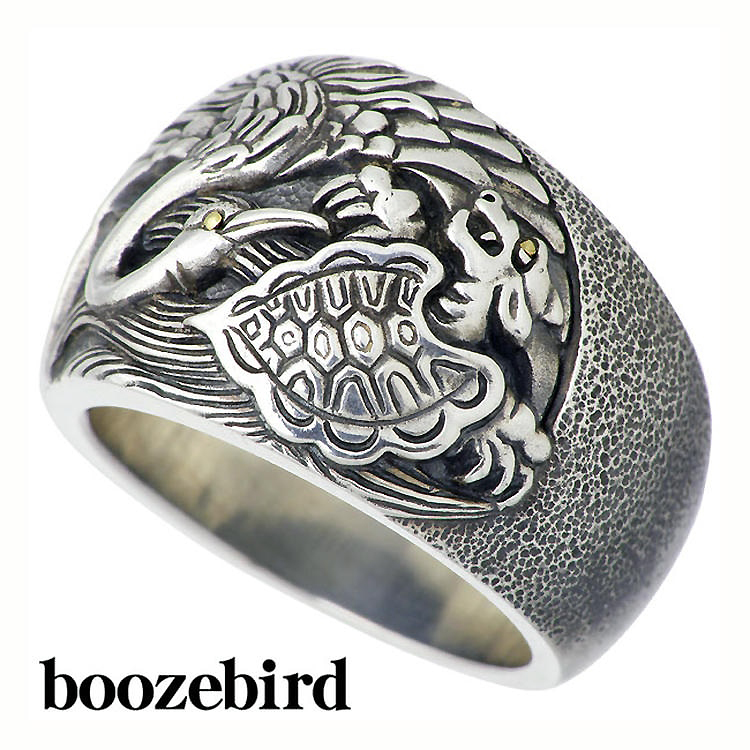 11日までポイント5倍 ブーズバード boozebird 鶴亀 シルバー リング