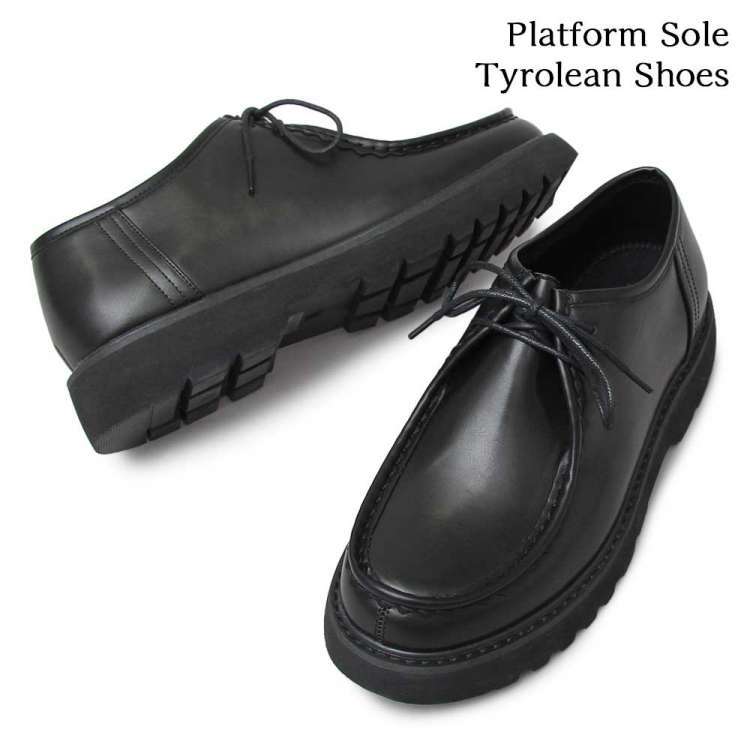 glabella グラベラ 革靴 カジュアル チロリアン シューズ 厚底 メンズ モカシン カジュアル レースアップ ラウンドトゥ 厚底靴 靴  シューズ ブラック GLBT-204 :glbt-204:シルバーアクセサリー Baby・Sies - 通販 - Yahoo!ショッピング