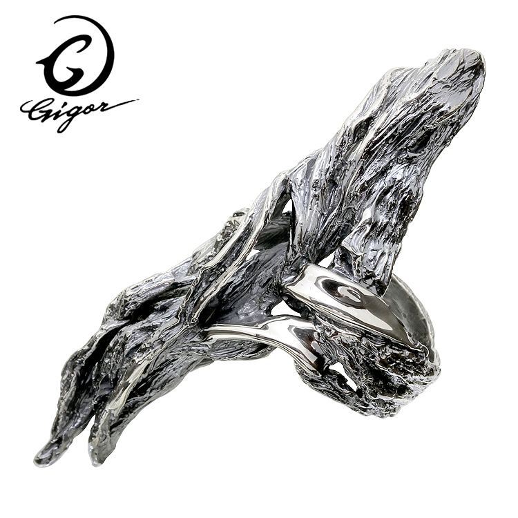 GIGOR（ジゴロウ） 5日までポイント5倍 クロウ ウッド シルバー リング