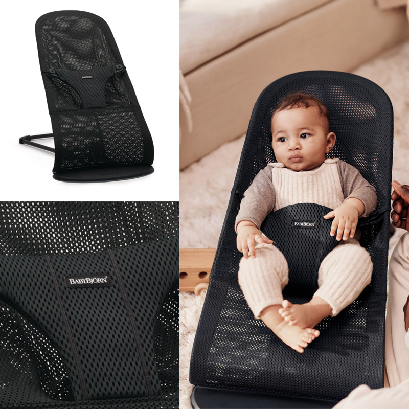 ベビービョルン バウンサー ブリス エアー Bliss Air ブラック メッシュ 新生児 BabyBjorn 日本正規品2年保証 ラッピング のし