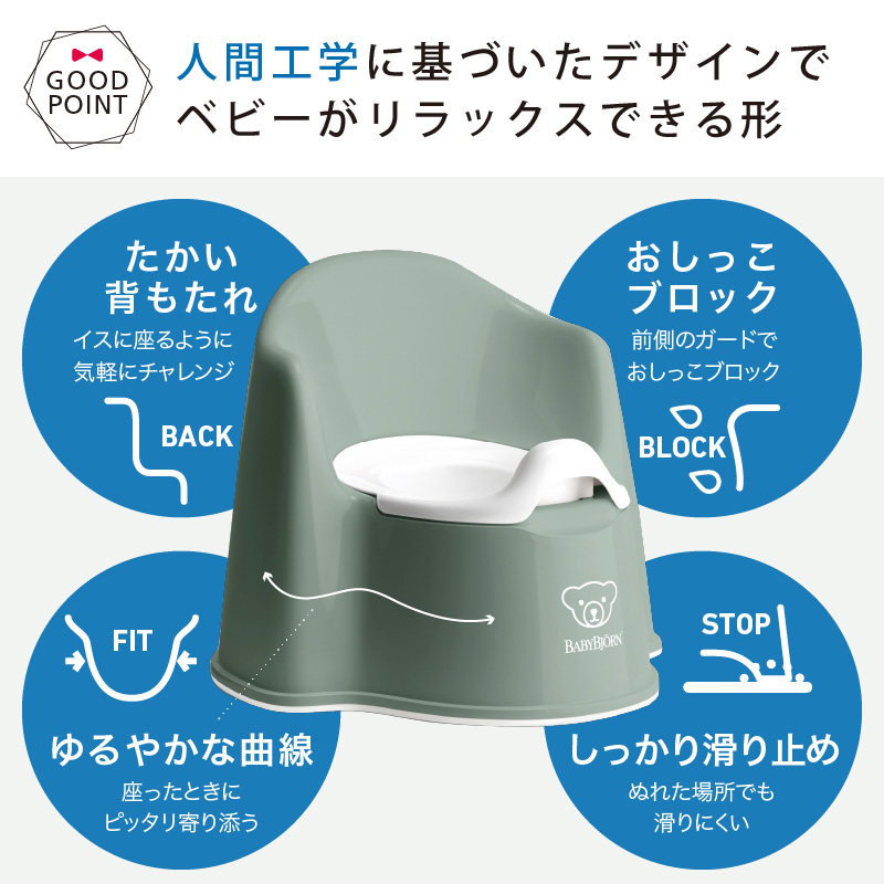 ベビービョルン イス型オマル｜補助便座　トイレトレーニング　赤ちゃん　おまる　便座　シンプル