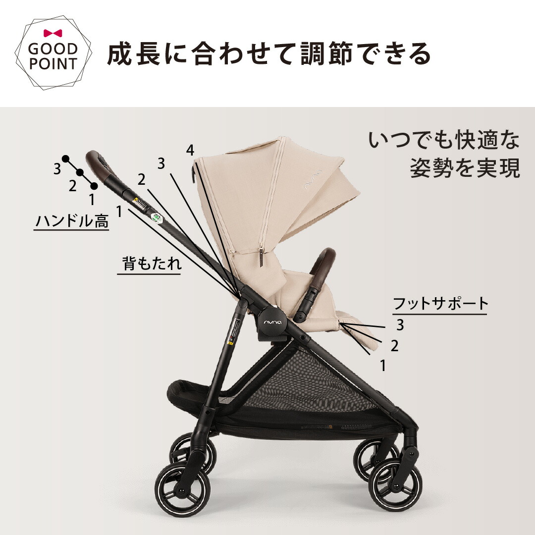 nuna ヌナ　ベビーカー nuna（ヌナ） レビュー特典付！ ベビーカー イクサ スイブ クォーツ