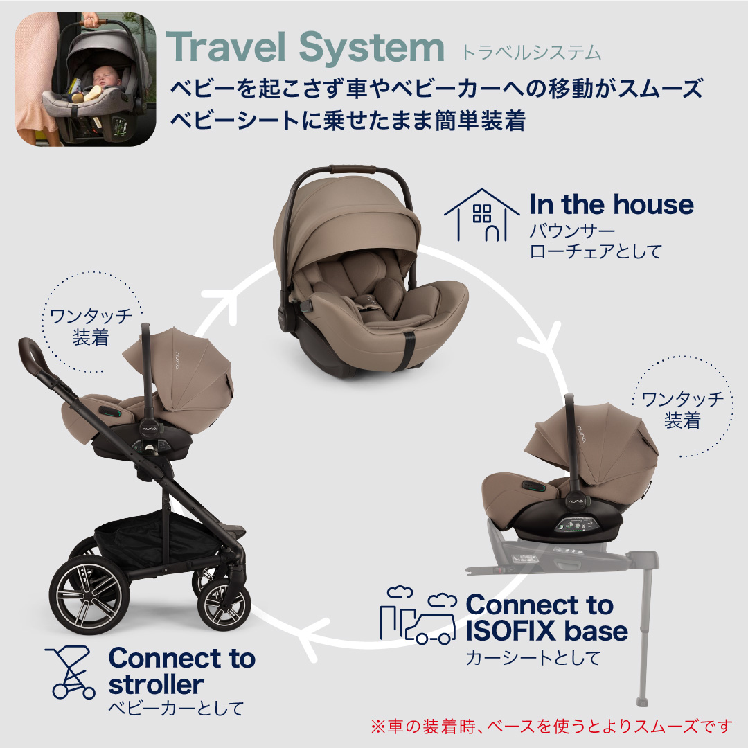 レビュー特典付 ヌナ ベビーシート アーラ フレックス ビスコッティ