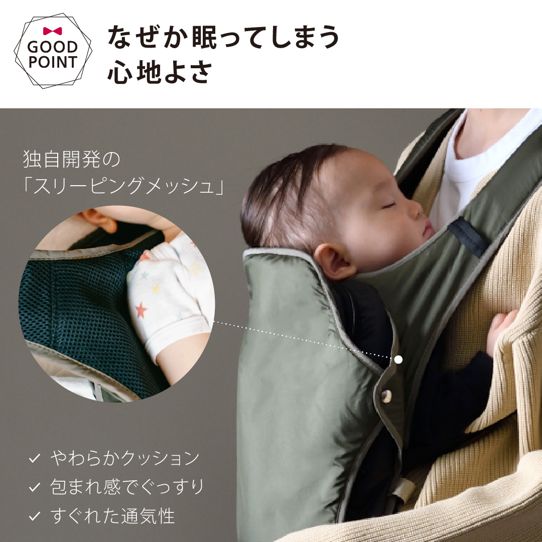 レビューで純正スタイ！アンドロソフィー 抱っこ紐 ブラック／ネイビー