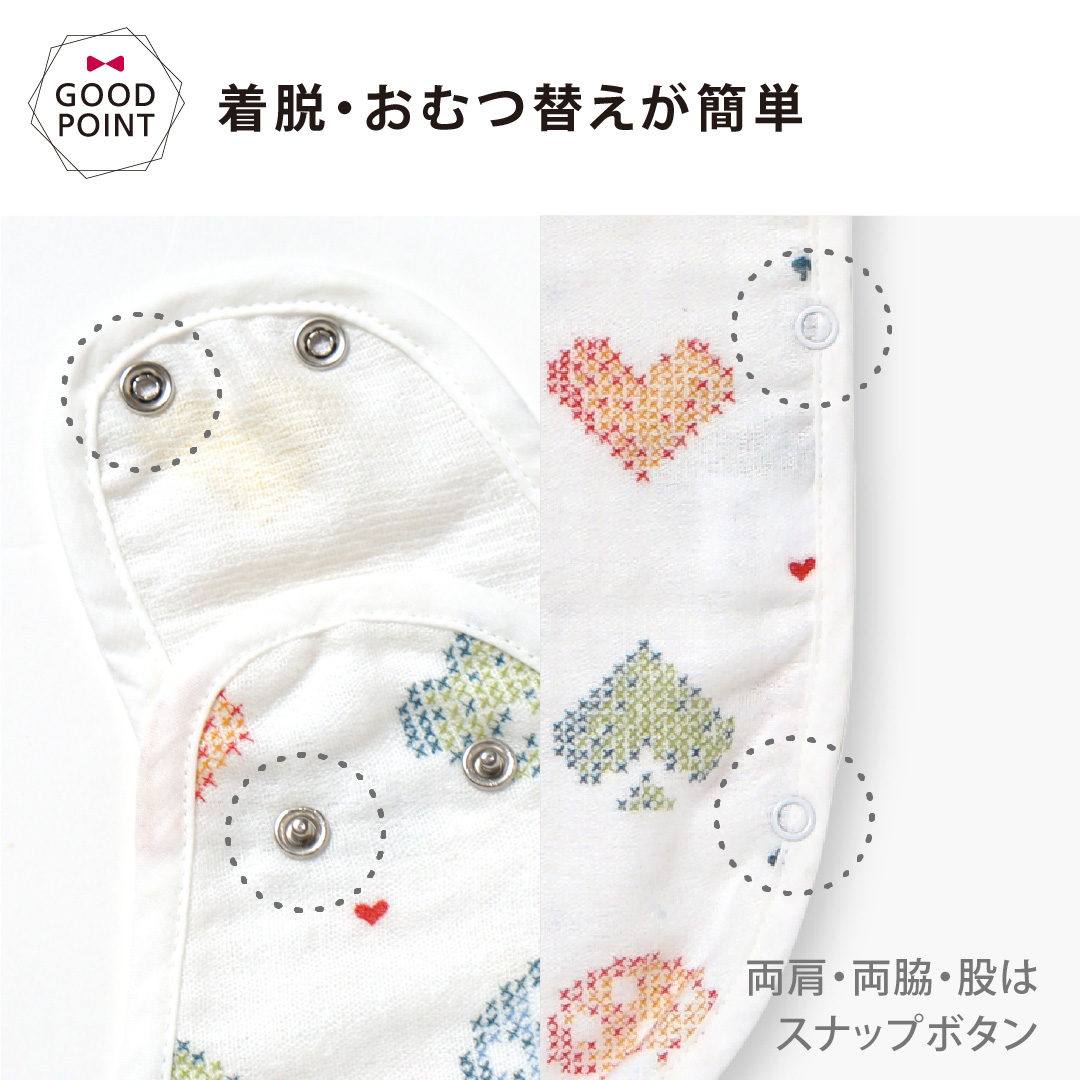 Hoppetta（ホッペッタ） コットンテンセル3重ガーゼスリーパー（ベビー