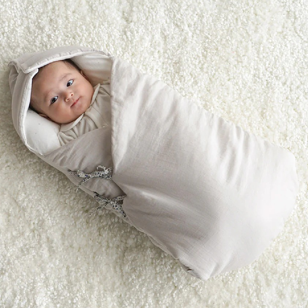 10mois（ディモワ） たまごマットおくるみCLOUD マトリョーシカ グレー