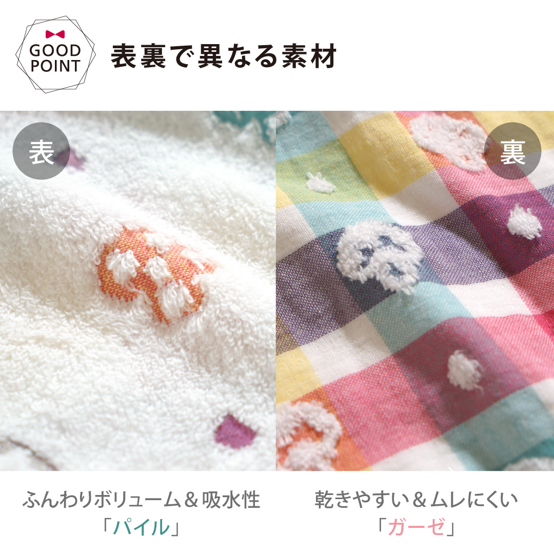 Hoppetta バスポンチョ&チャームハンカチ シャンピニオン ギフトセット シャンピニオン｜ホッペッタ ギフト 出産祝 出産準備  赤ちゃん ベビーギフト |  | 09