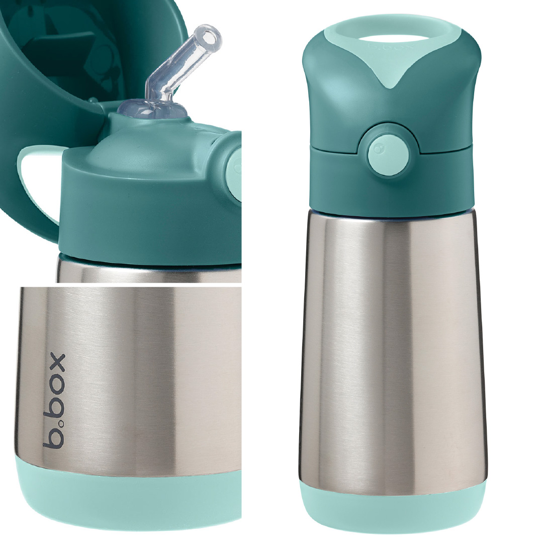 b.box（ビーボックス） ステンレスボトル ストロー 350ml エメラルド