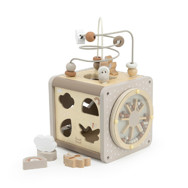 レーベルレーベル アクティビティキューブ ラテ｜知育玩具 木 おもちゃ 誕生日 プレゼント 型はめ パズル ルーピング 迷路 | label label | 02