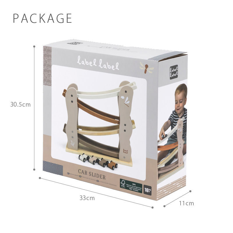 レーベルレーベル カースライダー ブルー｜木 おもちゃ 知育玩具 スライダー スロープ 誕生日 プレゼント スロープトイ 出産祝 | label label | 09