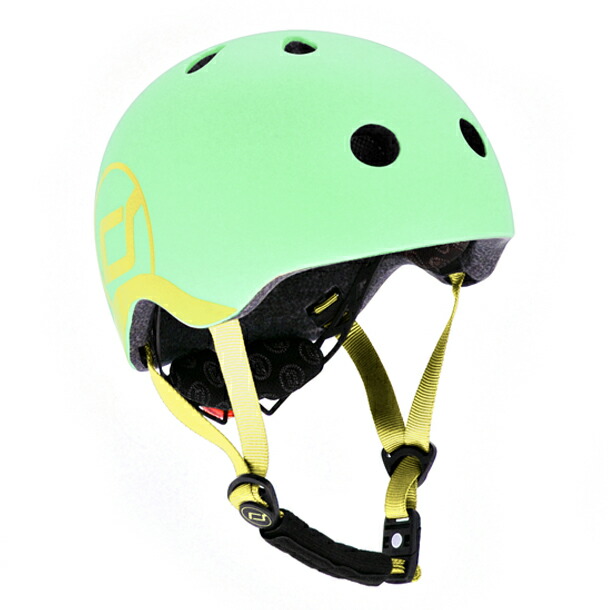 Scoot & Ride（スクートアンドライド） ヘルメットS キウイ｜ベビーヘルメット LEDライト付 キックボード キックバイク 自転車 バランスバイク スクーター｜baby-smile｜03