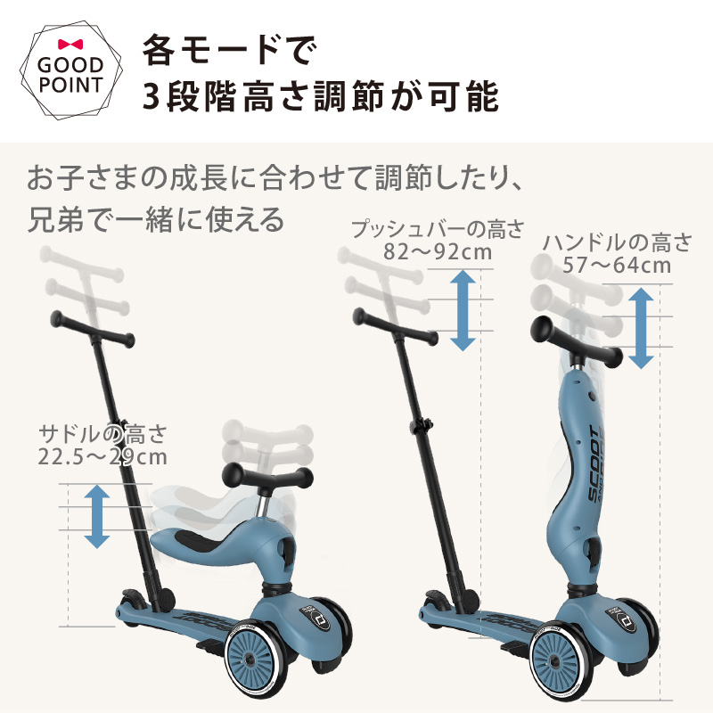 スクート&ライド　ハイウェイキック1 アッシュ AIRBUGGY（エアバギー） Scoot＆Ride スクート＆ライド ハイウェイ