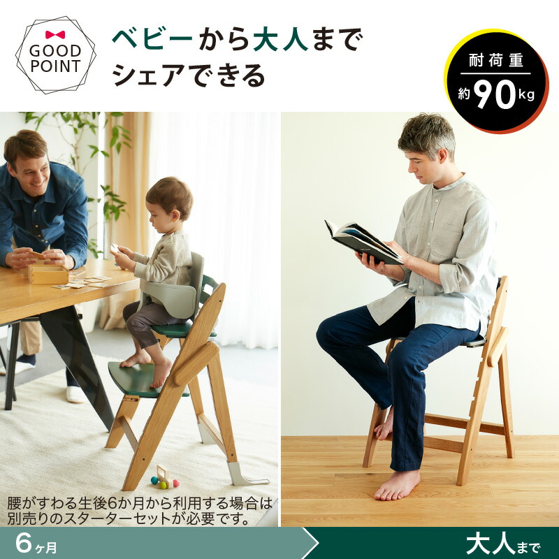 お食事マット全プレ＆レビュー特典も moji（モジ） YIPPY NOVEL（イッピー ノーブル）フォレスト｜【モジ正規品3年保証】ハイチェア  木製ベビーチェア