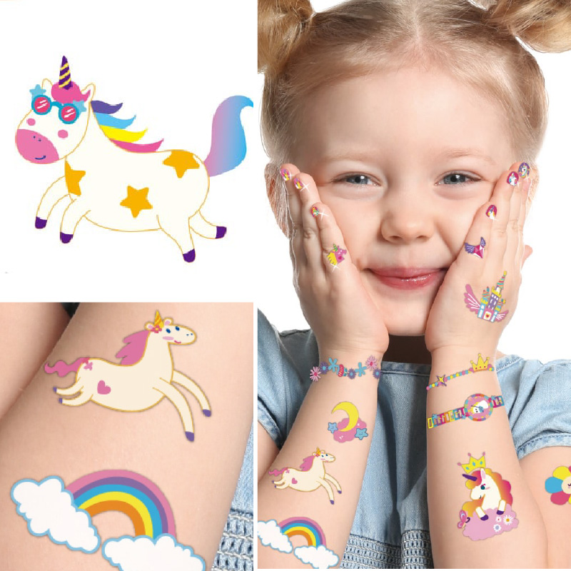 ボーネルンド タトゥー&ネイルステッカー ユニコーン｜タトゥーシール