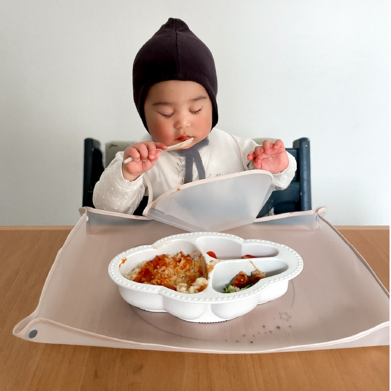 Lien de famille リヤンドファミーユ bien mange ビヤンマンジェ もぐもぐ5点セット ベビー食器 お食事エプロン 離乳食 出産祝い ワンプレート 人気 女の子 | lien de famille | 02