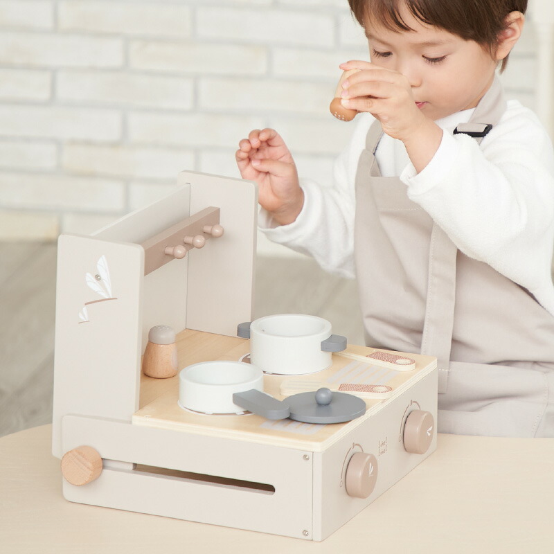レーベルレーベル フォルダブルクッカー｜おままごと キッチン ごっこ遊び エデュテ 室内遊び 知育玩具 木のおもちゃ 玩具 誕生日祝 | label label | 02