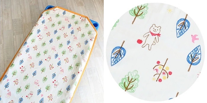 フジキ コットカバー 4重ガーゼ コットカバー 60×101cm お昼寝コット