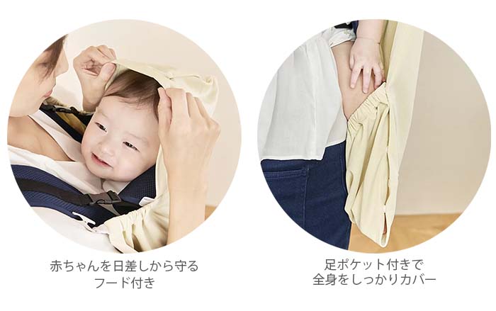 フード付き＆足ポケットのイメージ