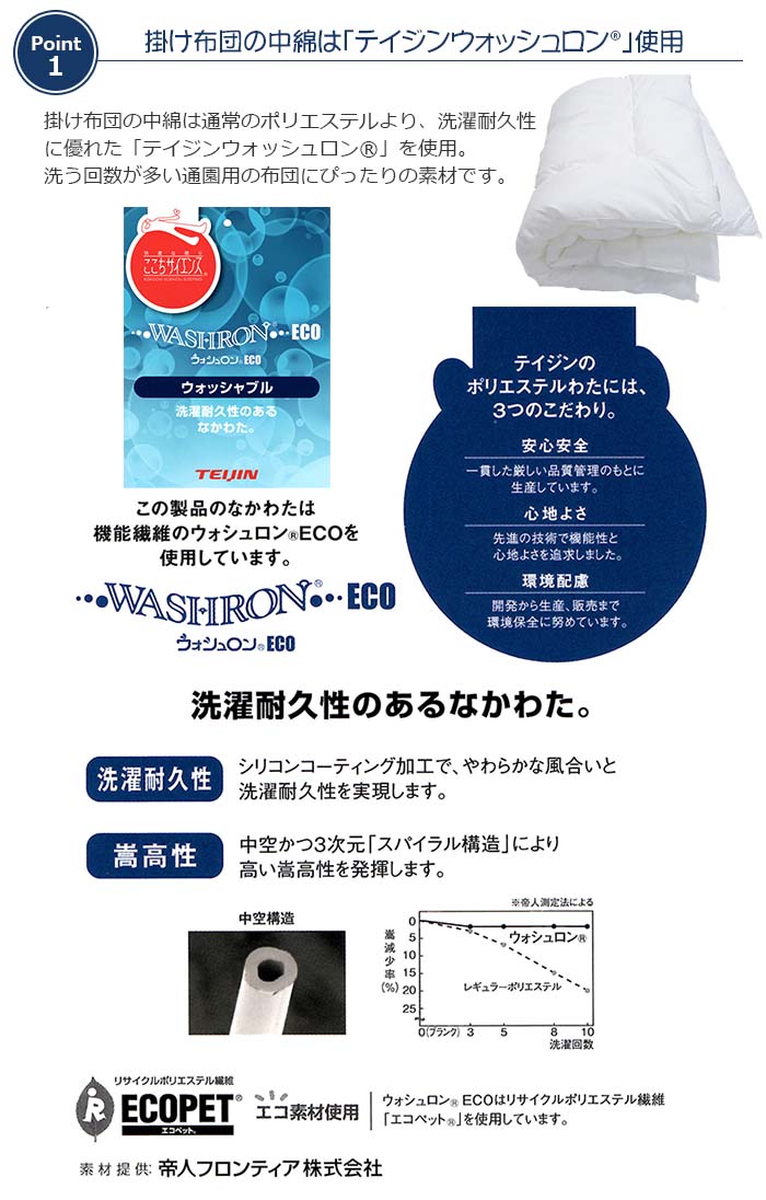掛け布団テイジンウォッシュロン