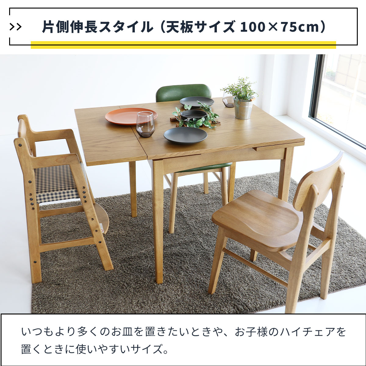 ICHIBA（市場） ダイニングテーブル Rasic Extension Dining Table
