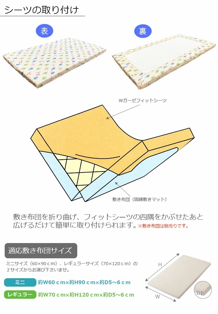 シーツの取り付け