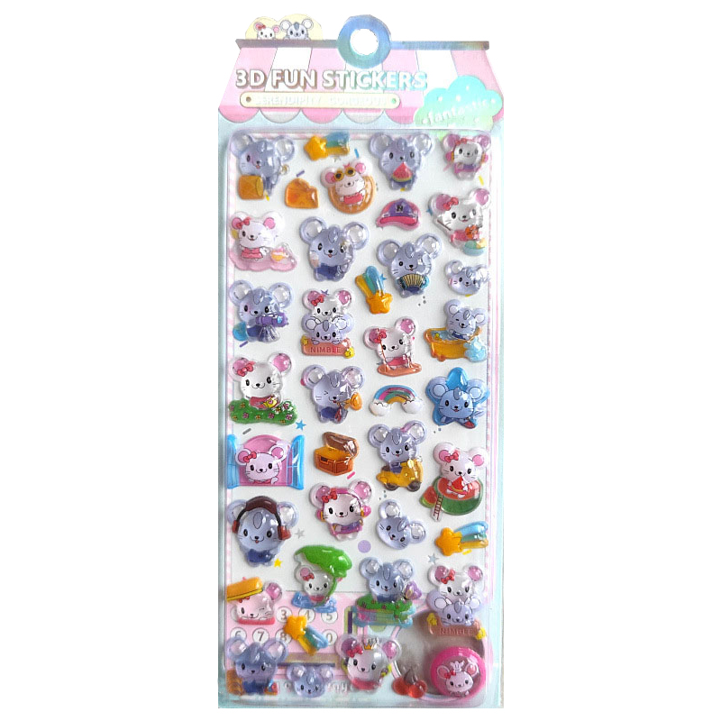 ボンボンシール ドロップ ぷくぷくシール ぷっくりシール 3D立体シール