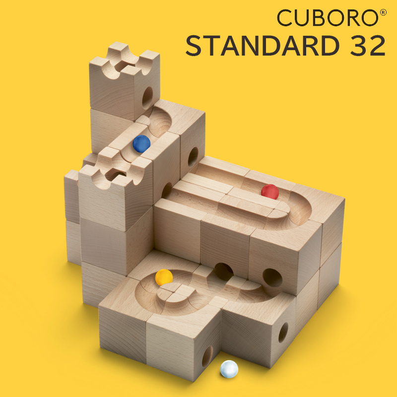 正規輸入品 cuboro スタンダード32 キュボロ 知育玩具 積み木 木製 