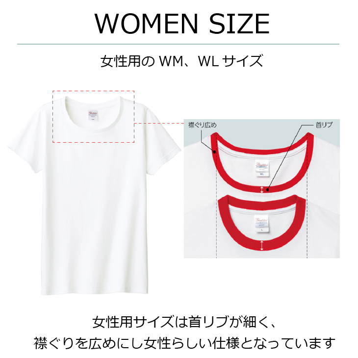 womanサイズ説明