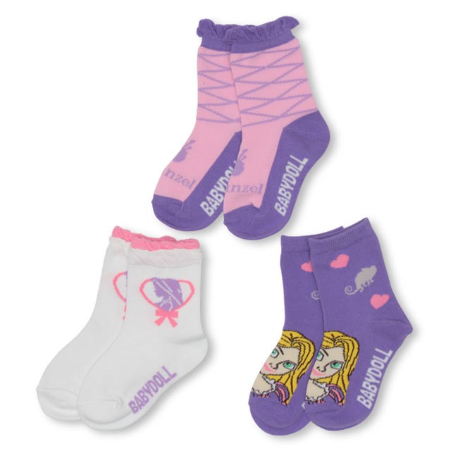 ベビードール Babydoll 子供服 ディズニー 靴下 3足セット クルーソックスセット プリンセス 雑貨 3910 キッズ 女の子 Disney Babydollヤフー店 通販 Yahoo ショッピング