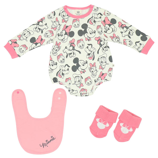 Disney 綿100% ディズニー 子供服 ギフトセット 3点 ギフトBOX