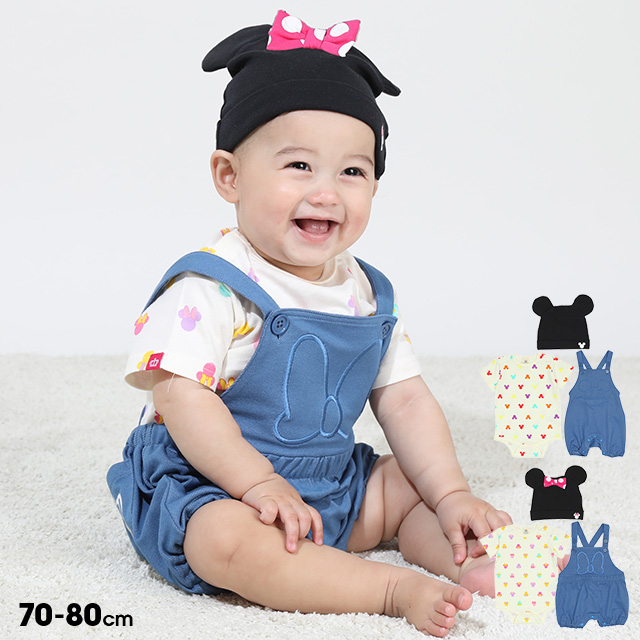 Disney（ディズニー） 子供服 ギフト3点セット 半袖 綿100% 新生児