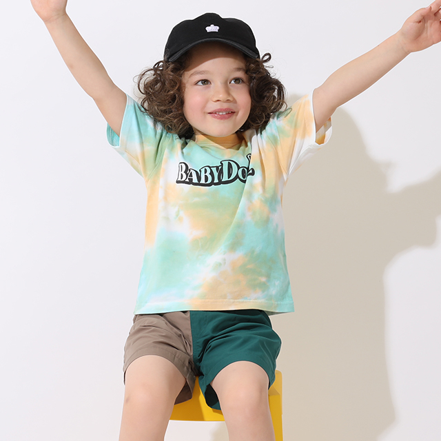 BABYDOLL 親子ペア Tシャツ 子供服 タイダイ 親子お揃い 9363K ベビー 