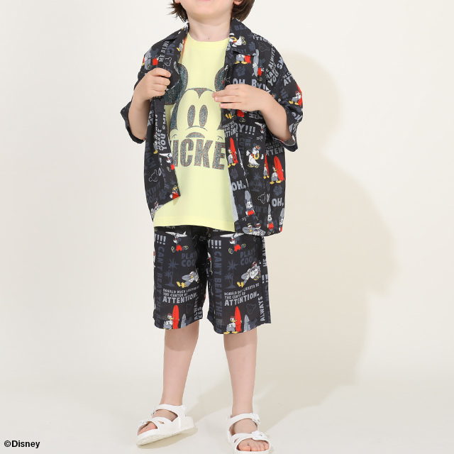 Disney（ディズニー） 親子ペア 子供服 シャツ 親子お揃い 総柄