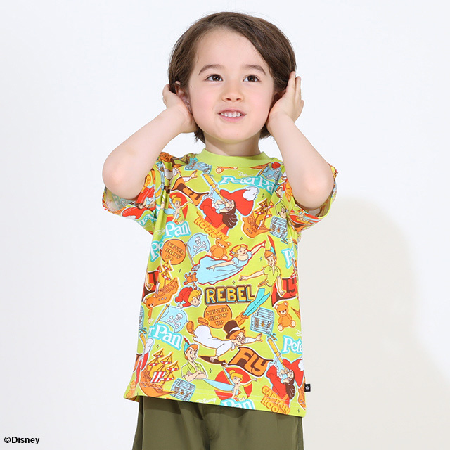 子供服 Tシャツ 親子お揃い ディズニー ステッカー風総柄 9534K キッズ 男の子 女の子 DISNEY★Collection ベビードール BABYDOLL｜babydoll-y｜03