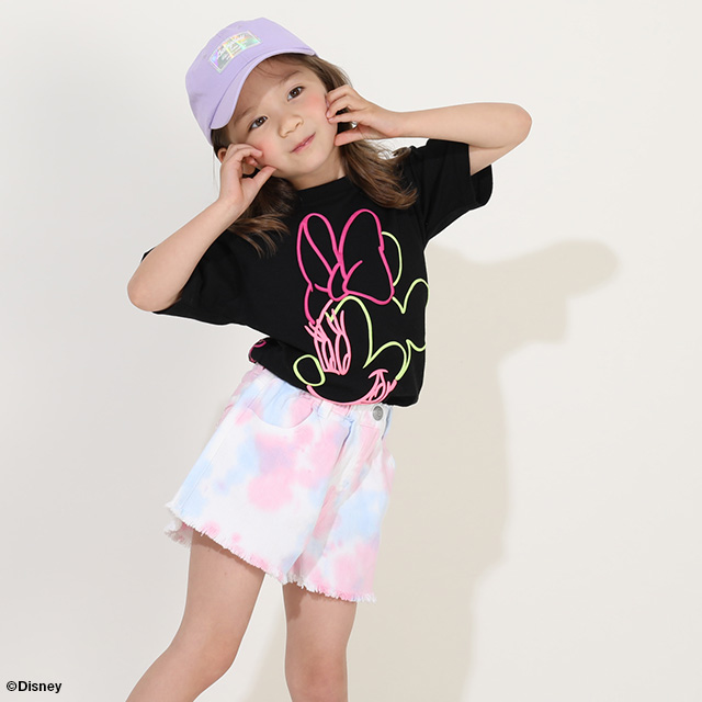 子供服 Tシャツ 親子お揃い ディズニー ネオン発泡 9536K キッズ 男の子 女の子 DISNEY★Collection ベビードール BABYDOLL｜babydoll-y｜05