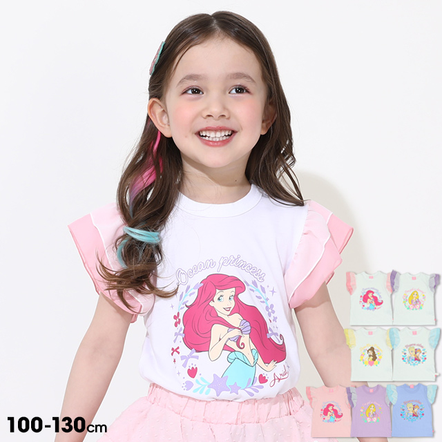 Disney（ディズニー） プリンセス Tシャツ キッズ 女の子 フリル