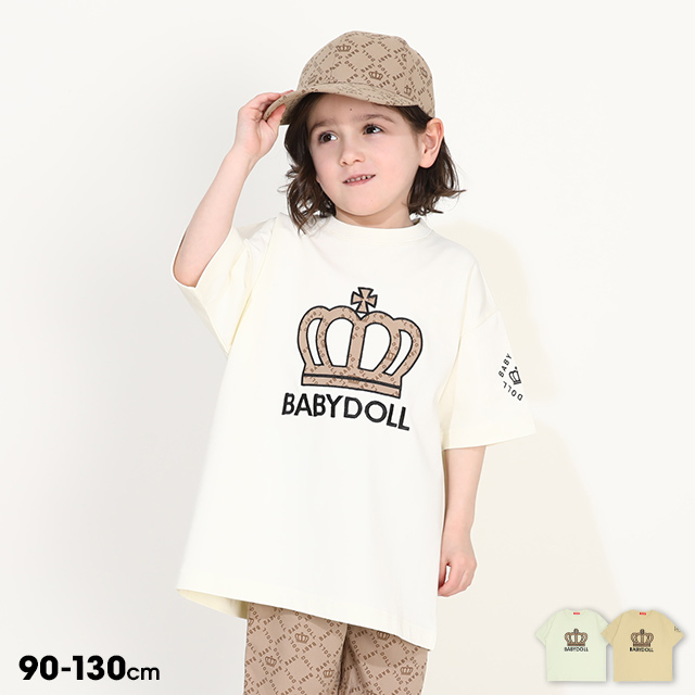 BABYDOLL Tシャツ キッズ 綿100% 男の子 女の子 子供服 総柄