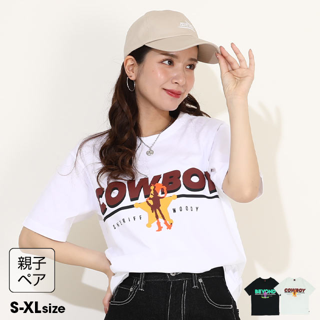 Tシャツ レディース メンズ ディズニー 親子ペア 綿100% トイストーリー 大人 子供服 親子お揃い キャラクター 0396A ベビードール 50%OFF | Disney | 01