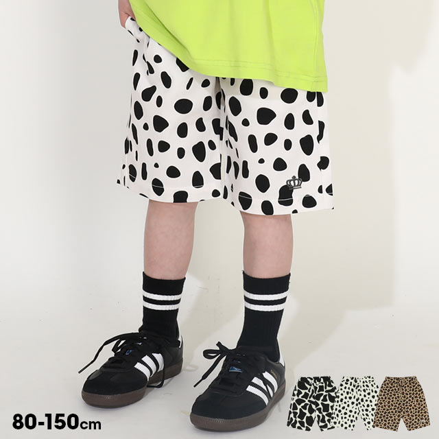 『msuzukana』 ダルメシアンスカート ダルメシアンズボン 子供服 子供服 ダルメシアン柄パイピングショートパンツ アニマル