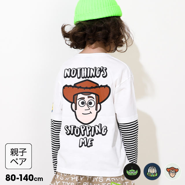 Disney（ディズニー） 【4/16再入荷】 親子ペア 子供服 Tシャツ ロンt